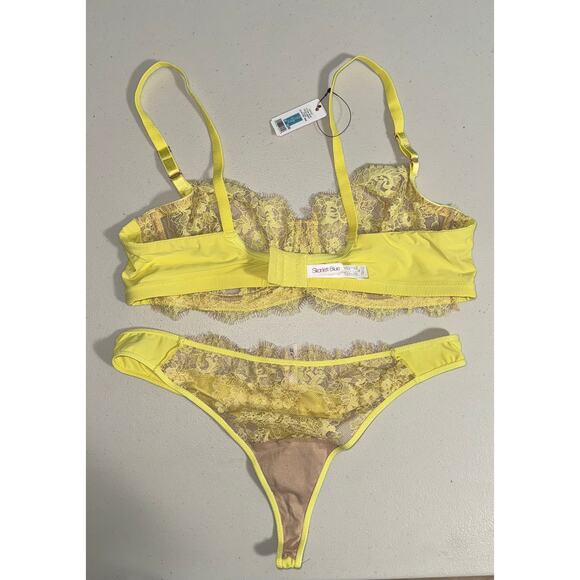 Skarlett Blue 38C Entice Bra & Large Front Lace Thong Set Intimates Feminine - Picture 5 of 8